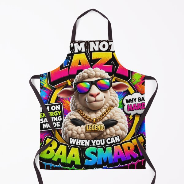 Item preview,  I'm Not Lazy Baa Smart Funny Sheep Meme designed and sold by AgnesB77.