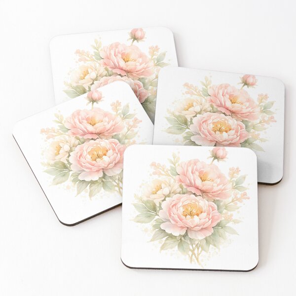Item preview, Soft Pastel Watercolor Peony Bouquet   designed and sold by Jaideep Walia.