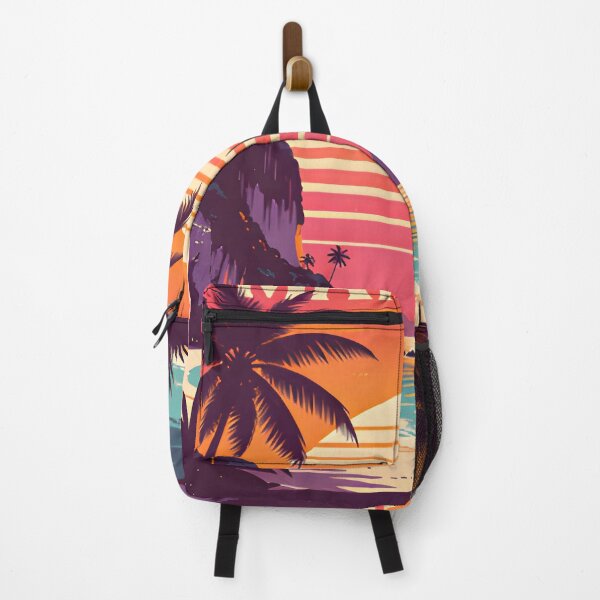 Item preview, Maya Bay Thailand Retro Sunset Travel Poster Tropical Beach Wall Art designed and sold by Spirit of Siam.