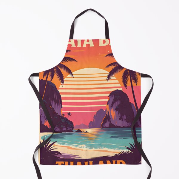 Item preview, Maya Bay Thailand Retro Sunset Travel Poster Tropical Beach Wall Art designed and sold by Spirit of Siam.