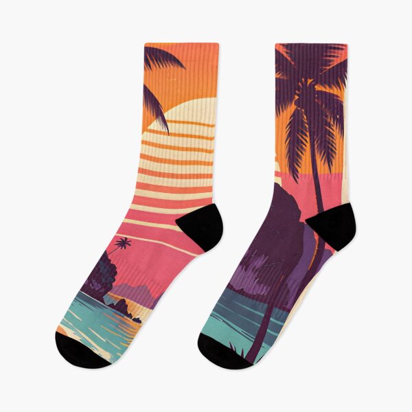 Item preview, Maya Bay Thailand Retro Sunset Travel Poster Tropical Beach Wall Art designed and sold by Spirit of Siam.