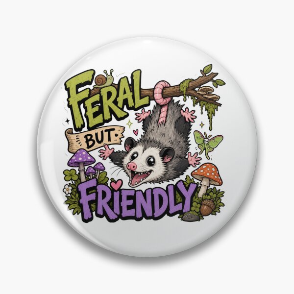 Artikelvorschau, Feral But Friendly Süßes Opossum Goblincore entworfen und verkauft von BoosterShop.
