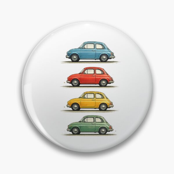 Item preview, Four Small Colorful Vintage Cars designed and sold by KM Design.