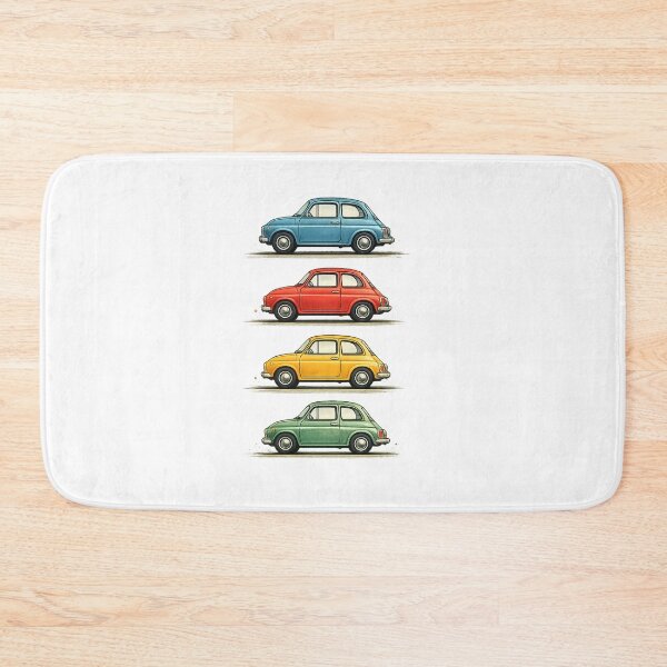 Item preview, Four Small Colorful Vintage Cars designed and sold by KM Design.