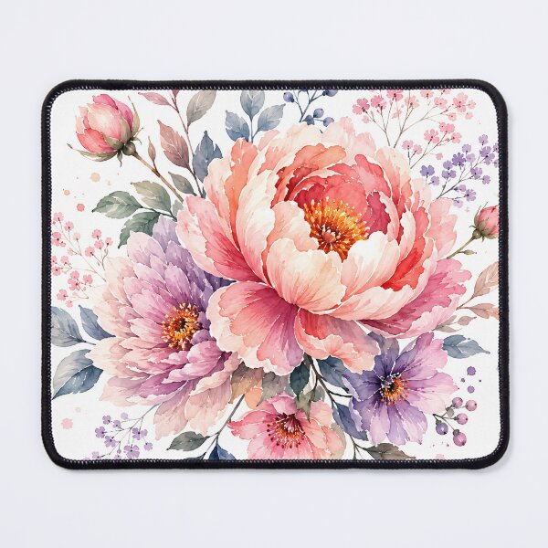 Item preview, Vibrant Watercolor Peony and Wildflower Bouque designed and sold by Jaideep Walia.