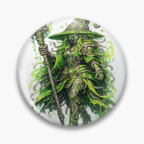 Item preview, Emerald Hex – Cybernetic Witch of the Arcane designed and sold by onlin3boutiqu3.