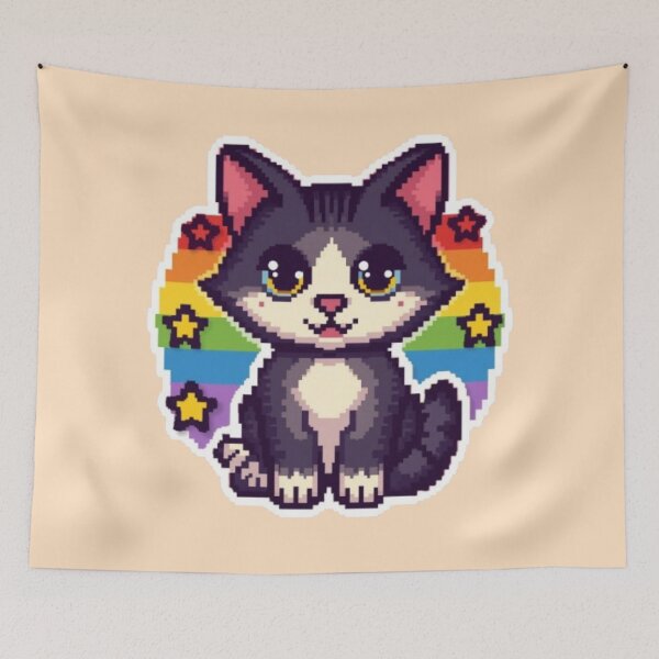 Item preview, Pixel Paws Retro Gaming Sticker designed and sold by Stylestickers55.