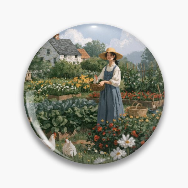 Item preview, T-shirt - Wall Art - Poster: Countryside Cottage Garden Serenity designed and sold by ForeverPrintsOK.