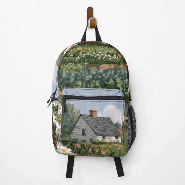 Item preview, T-shirt - Wall Art - Poster: Countryside Cottage Garden Serenity designed and sold by ForeverPrintsOK.