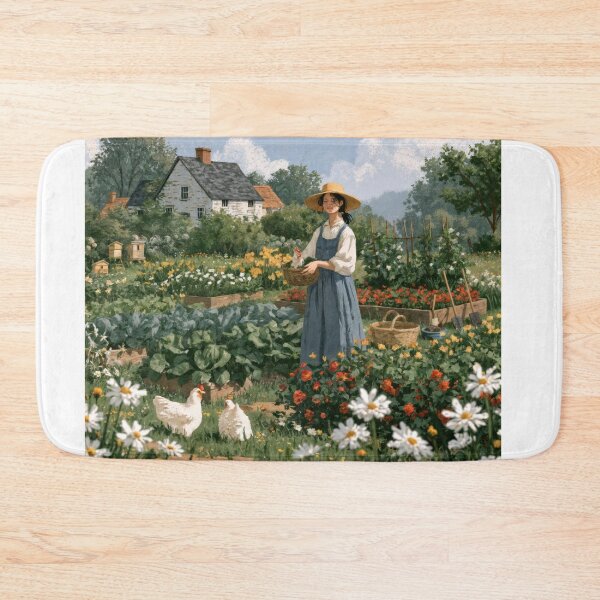 Item preview, T-shirt - Wall Art - Poster: Countryside Cottage Garden Serenity designed and sold by ForeverPrintsOK.