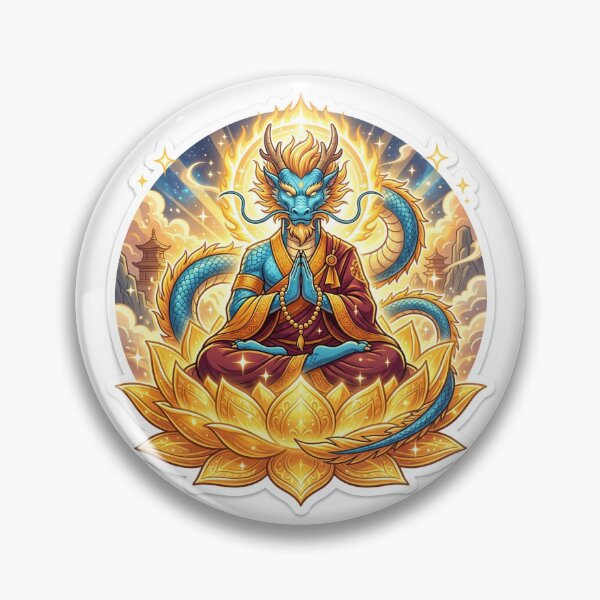 Item preview, Eastern Dragon Buddha Monk Sticker Anime Meditation Divine Vector Art designed and sold by uegi.