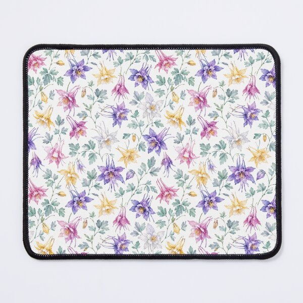 Item preview, Columbine Aquilegia Watercolor Garden Seamless Pattern designed and sold by Inkworksbyshery.