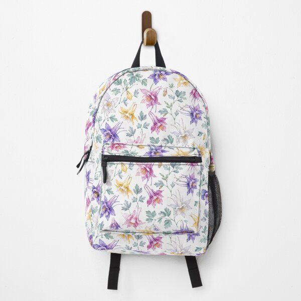 Item preview, Columbine Aquilegia Watercolor Garden Seamless Pattern designed and sold by Inkworksbyshery.