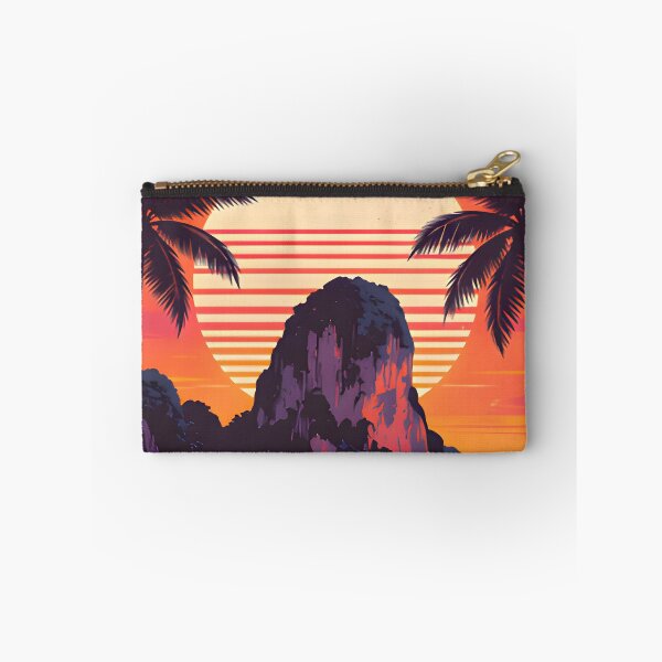 Item preview, Maya Bay Thailand Retro Sunset Travel Poster Tropical Beach Wall Art designed and sold by Spirit of Siam.