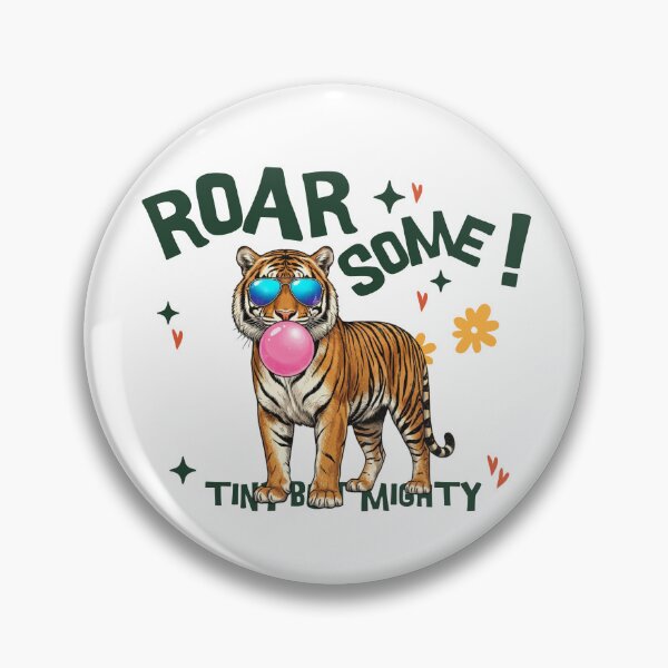 Item preview, Roarsome Tiger Cooler Tiger with Bubble Gum Kawaii designed and sold by BoosterShop.