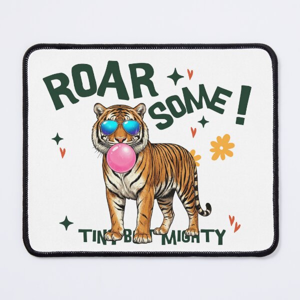 Item preview, Roarsome Tiger Cooler Tiger with Bubble Gum Kawaii designed and sold by BoosterShop.