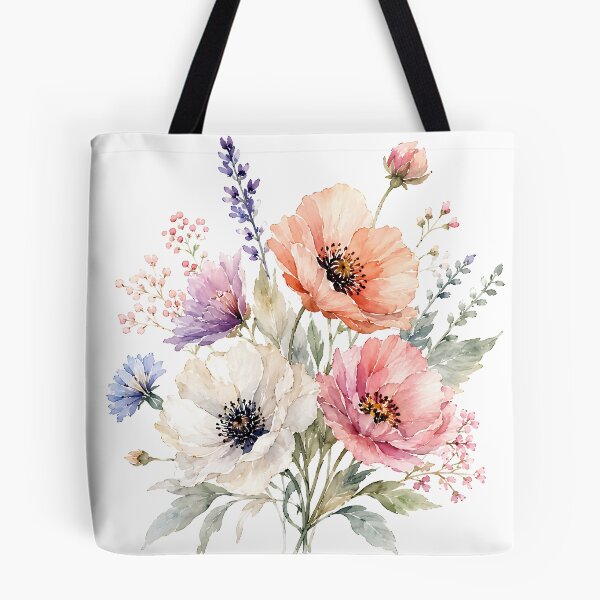 Item preview, Watercolor Wildflower Bouquet Art  designed and sold by Jaideep Walia.