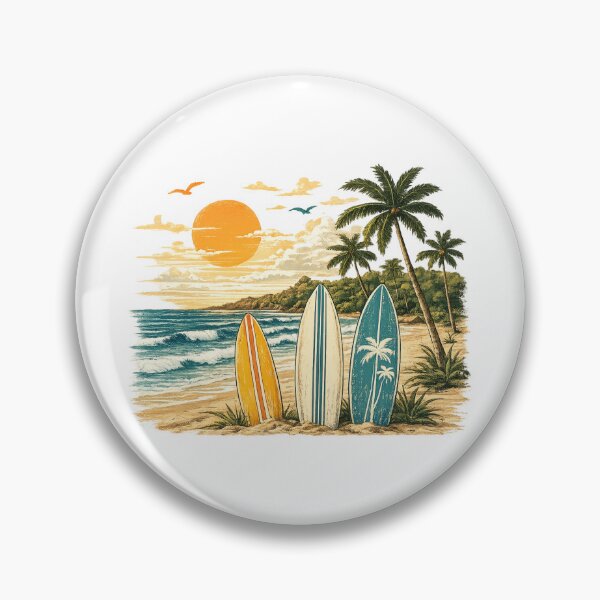 Item preview, Tropical Beach and Surfboards at Sunset designed and sold by KM Design.