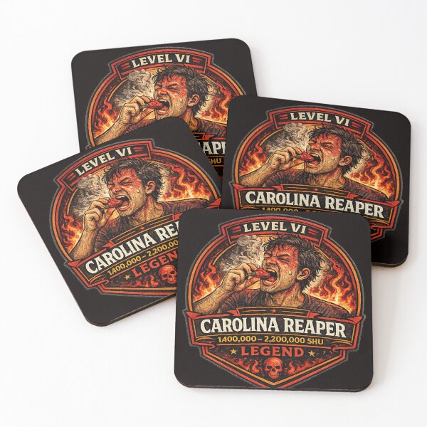 Item preview, Carolina Reaper Heat Level Badge – Level VI Legend | Ultimate Spicy Pepper Challenge Design designed and sold by Tadeusz1.