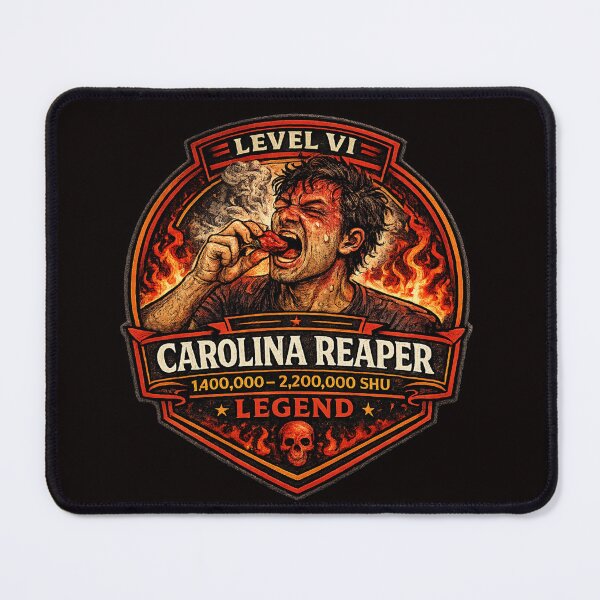 Item preview, Carolina Reaper Heat Level Badge – Level VI Legend | Ultimate Spicy Pepper Challenge Design designed and sold by Tadeusz1.