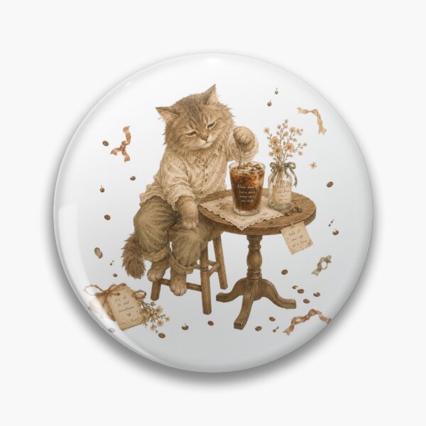 Item preview, Cute Cat Iced Coffee Lover Home Cafe Cottagecore Aesthetic designed and sold by AQUILAKREO.