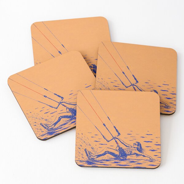 Item preview, Kiteboarding Adventure Vintage Beach Illustration designed and sold by Islabonita..
