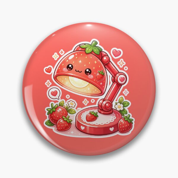 Item preview, Cute Strawberry Desk Lamp Sticker designed and sold by Christiana-Art.
