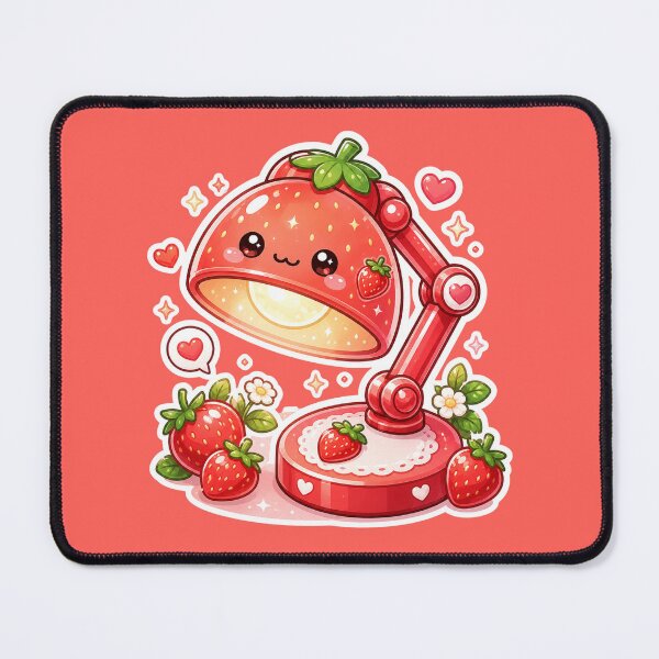 Item preview, Cute Strawberry Desk Lamp Sticker designed and sold by Christiana-Art.