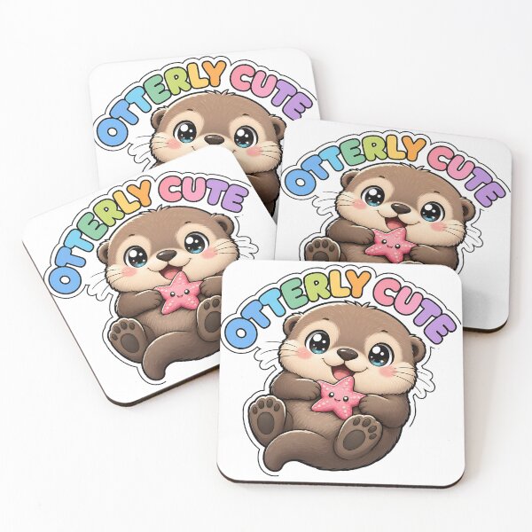 Item preview, Otterly Cute Sweet Otter with Starfish Kawaii designed and sold by BoosterShop.