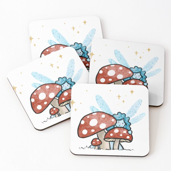 Item preview, A Fairy Hiding Behind Mushrooms designed and sold by Llyfrau Llewelyn.