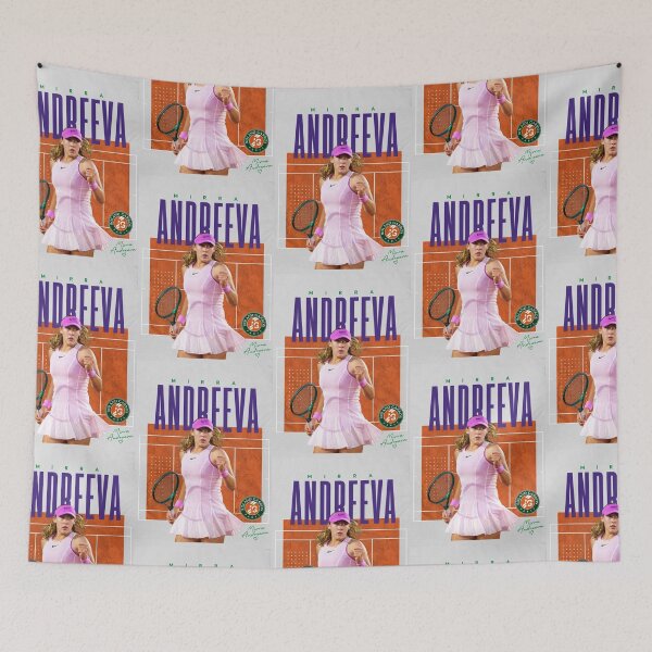 Item preview, Mirra Andreeva Roland Garros Clay Court Victory Tennis Poster designed and sold by Holy-Verse.