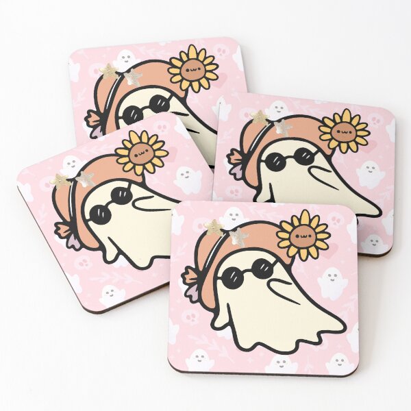 Item preview, Summerween ghost with Sunflower Hat designed and sold by WildWoodlandWitch.
