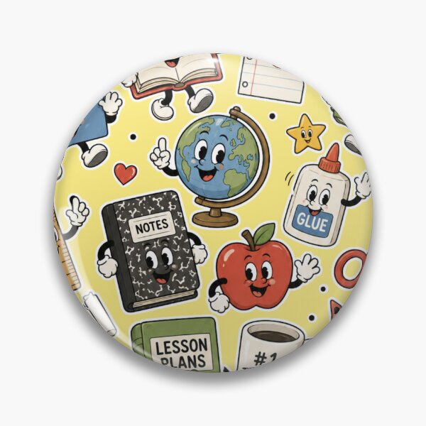 Item preview, Cute Teacher Pattern Collection | Rubber Hose Style School Supplies Cartoon Design designed and sold by TheStephanieRome.