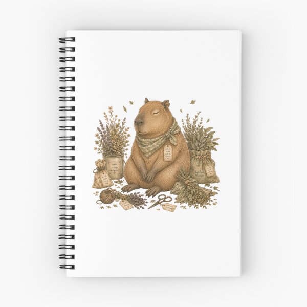 Item preview, Vintage Capybara Herbalist Dried Lavender Cottagecore Aesthetic designed and sold by AQUILAKREO.