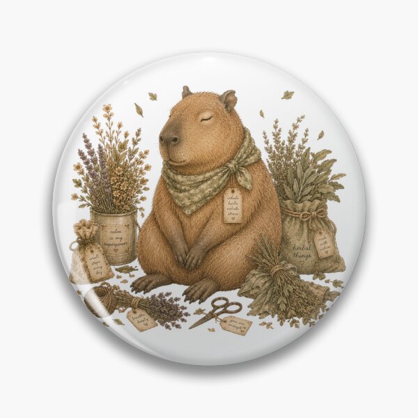 Item preview, Vintage Capybara Herbalist Dried Lavender Cottagecore Aesthetic designed and sold by AQUILAKREO.