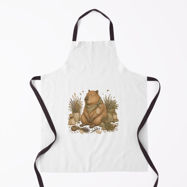 Item preview, Vintage Capybara Herbalist Dried Lavender Cottagecore Aesthetic designed and sold by AQUILAKREO.