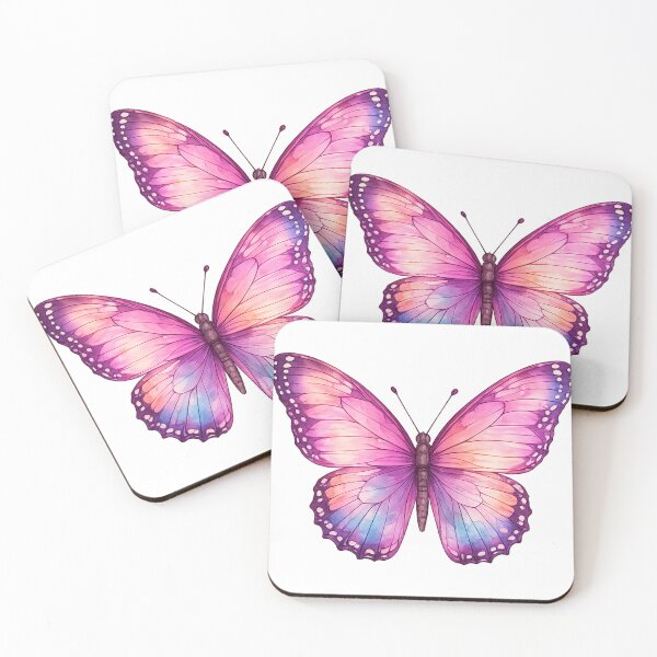 Item preview, Fairy Pink and Purple Watercolor Butterfly designed and sold by KM Design.