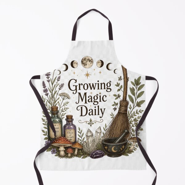 Item preview, Growing Magic Daily – Cottagecore Witchy Botanical Design | Moon, Crystals & Potion Art designed and sold by ColorClouds.