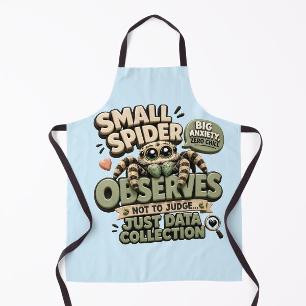Item preview, Small Spider Observes Just Data Collection Jumping Spider designed and sold by Weirdwildco69.