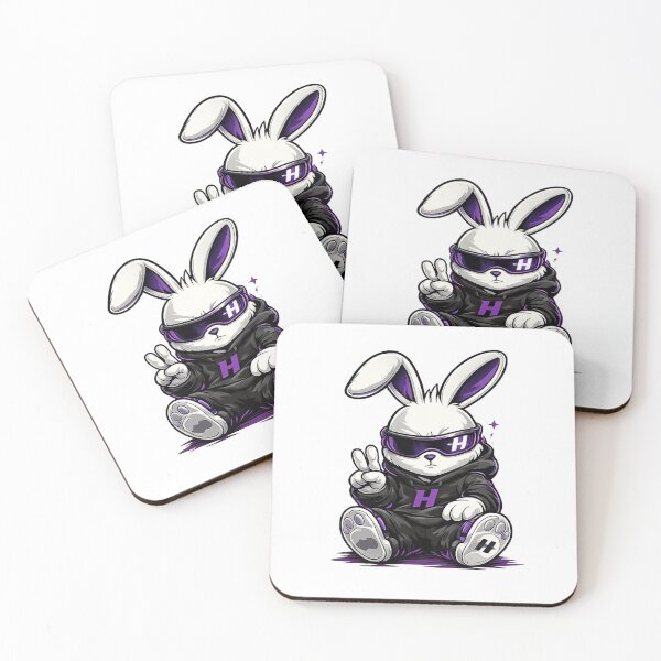 Item preview, Purple Futuristic Streetwear Bunny designed and sold by KM Design.