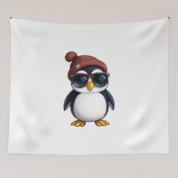 Item preview, Cool Penguin with Beanie and Sunglasses designed and sold by KM Design.