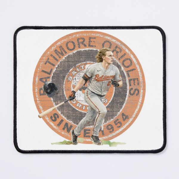 Item preview, Retro Baltimore Orioles Baseball player with long blonde hair, grunge logo designed and sold by cucuzeus.