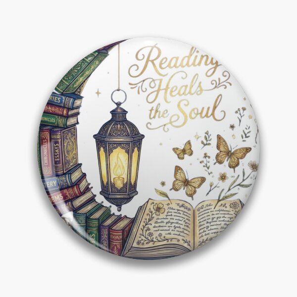 Item preview, Reading Heals the Soul | Book Lover Quote Vintage Books Floral Literary Design designed and sold by TheDigitalArtisianHub.