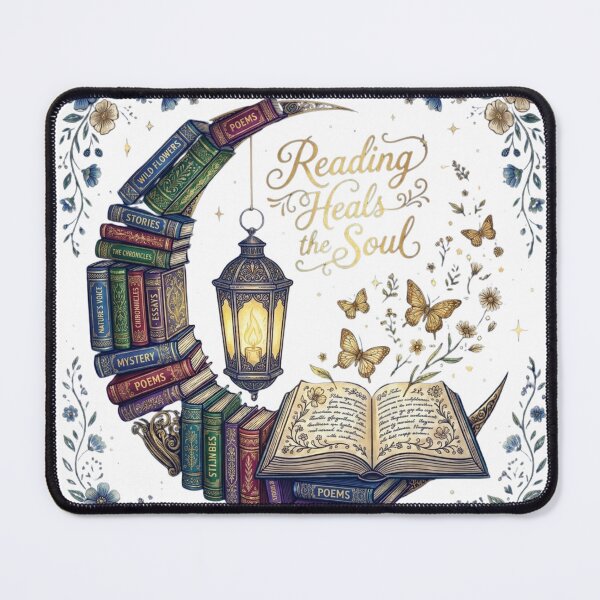 Item preview, Reading Heals the Soul | Book Lover Quote Vintage Books Floral Literary Design designed and sold by TheDigitalArtisianHub.