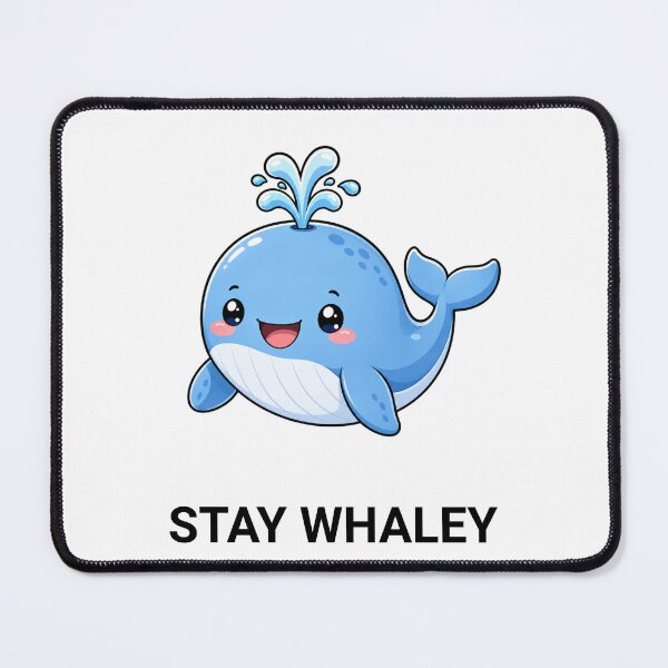 Item preview, Stay Whaley Sweet Kawaii Whale Saying designed and sold by BoosterShop.