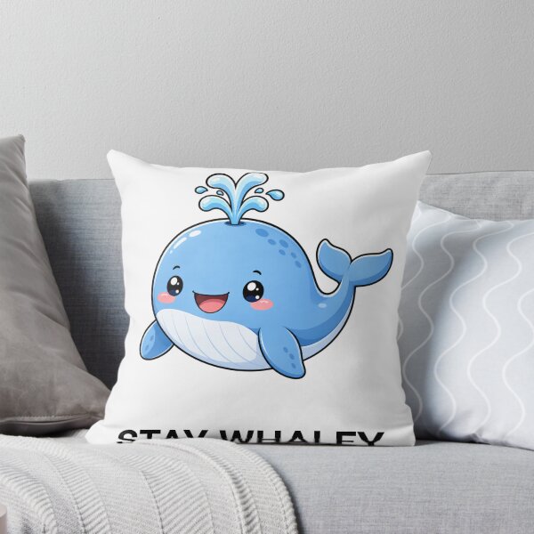 Item preview, Stay Whaley Sweet Kawaii Whale Saying designed and sold by BoosterShop.