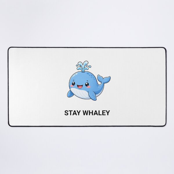 Item preview, Stay Whaley Sweet Kawaii Whale Saying designed and sold by BoosterShop.