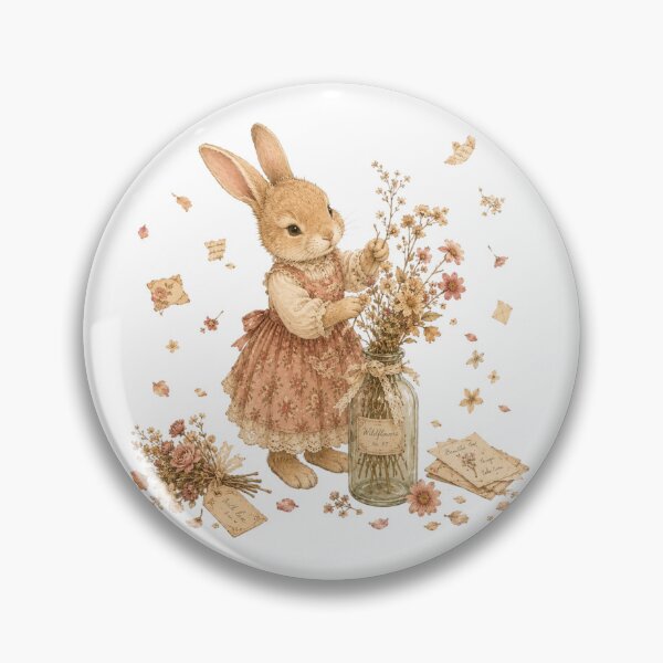 Item preview, Cute Bunny Dried Flowers Floral Bouquet Coquette Aesthetic designed and sold by AQUILAKREO.