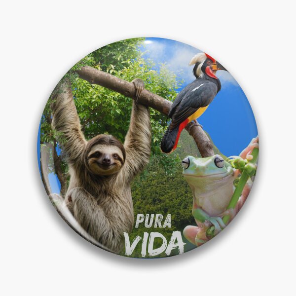 Item preview, Copy of Pura Vida Costa Rica Sloth designed and sold by A touch of creativity.