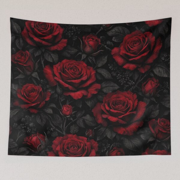 Item preview, Dark Red Roses Floral Pattern designed and sold by Owcomm.